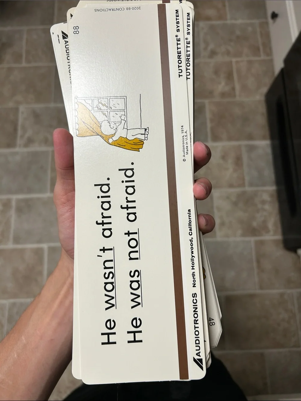 Tutorette System Flash Cards — Cream and Brown